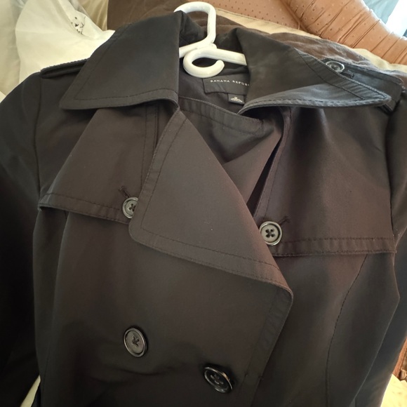 Banana Republic Classic Black Trench Coat - Picture 10 of 13